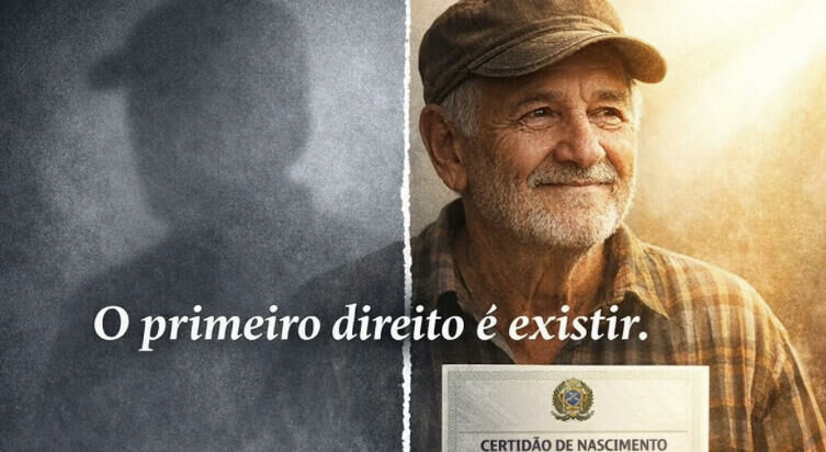 Imagem de compartilhamento para o artigo Aos 70 anos, idoso “passa a existir” oficialmente após conseguir certidão de nascimento em Camapuã da MS Todo dia